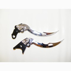 Короткие рычаги тормоза/сцепления в форме ножей для мотоциклов Buell Серебрянный
