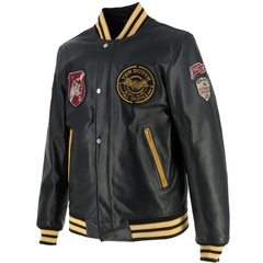 Von Dutch - Collegian Cuir Rag Jacket / Черно-желтый