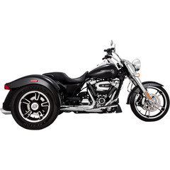 VANCE & HINES MUFFLER TS 17-20 FLRT MUFFLER TWIN SLASH ROUND SLIP-ONS CHROME