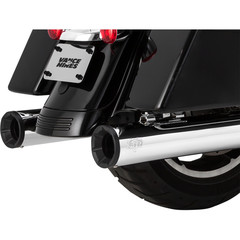 VANCE & HINES MUFFLER ELIM CH/BL FL 17-20 MUFFLER SLIP-ON ELIMINATOR 400 CHROME W/BLACK END CAPS