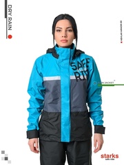 Dry Rain Дождевая куртка / Женская / Черно-синяя