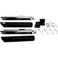 VANCE & HINES MUFFLER TW-SLS BL 7-17DLX MUFFLER TWIN SLASH 3" BLACK