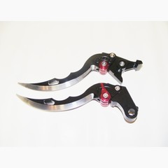 Короткие рычаги тормоза/сцепления в форме ножей для мотоциклов MV Agusta Черный