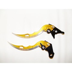 Короткие рычаги тормоза/сцепления в форме ножей для мотоциклов Yamaha Золотой