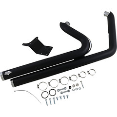 VANCE & HINES EXHAUST BS BL STAG 06-17 DYNA EXHAUST SYSTEM 2-INTO-2 BIG SHOTS STAGGERED BLACK