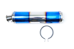 Глушитель для Honda CB 400 цвета сине-серебрянный