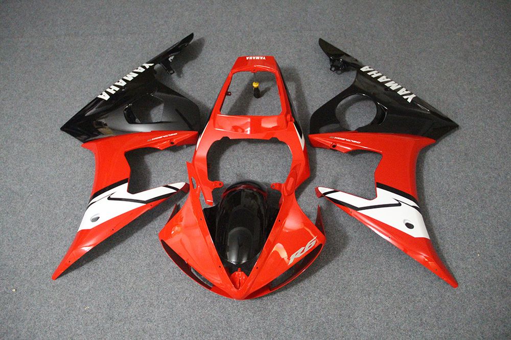 Комплект пластика для мотоцикла Yamaha YZF-R6 05 Красно-Черный