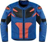 Мотокуртка - ICON OVERLORD RESISTANCE (текстиль, сине-оранжевая)