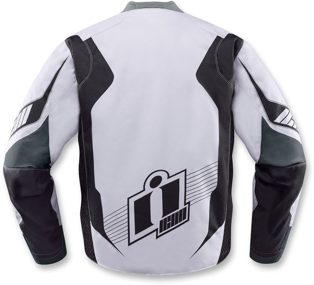 Мотокуртка - ICON OVERLORD (текстиль, белая)