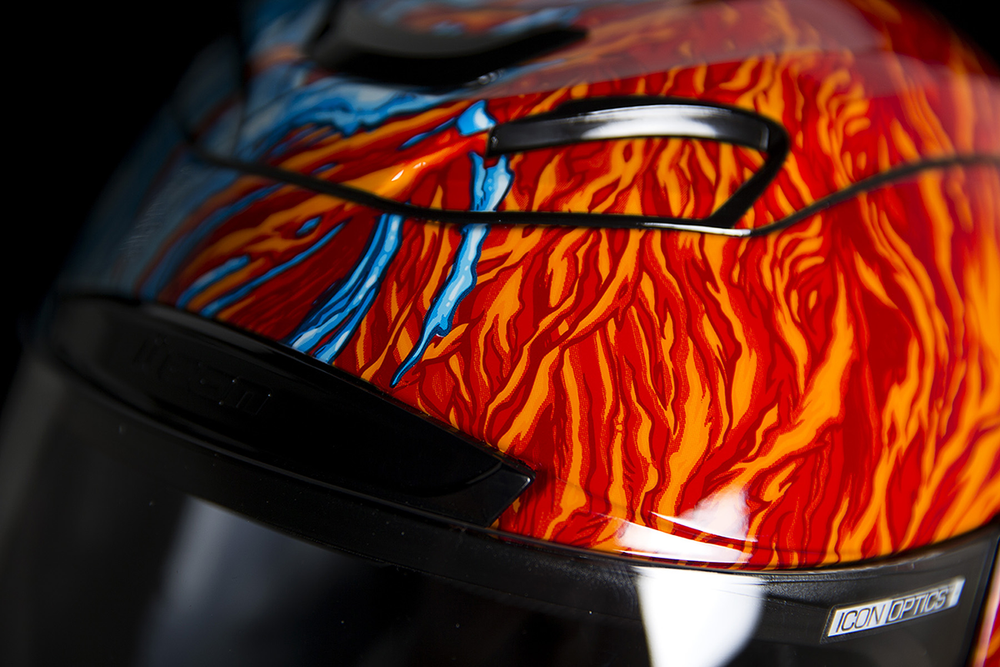 Мотошлем - ICON AIRMADA ELEMENTAL (оранжево-голубой)