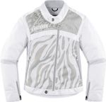 Мотокуртка - ICON HELLA 2 (женская, текстиль, белая)