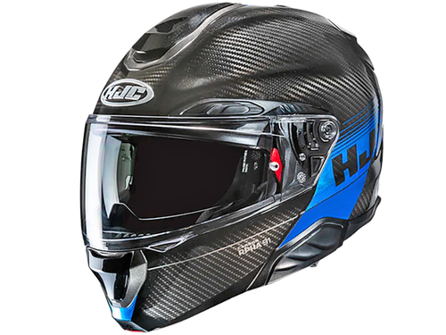 Купить Мотошлем Модуляр HJC RPHA91 Carbon Elig MC2 / Черно-синий