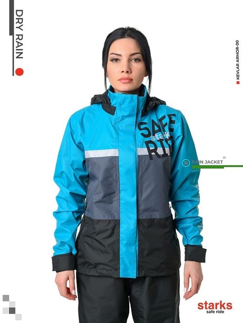 Dry Rain Дождевая куртка / Женская / Черно-синяя