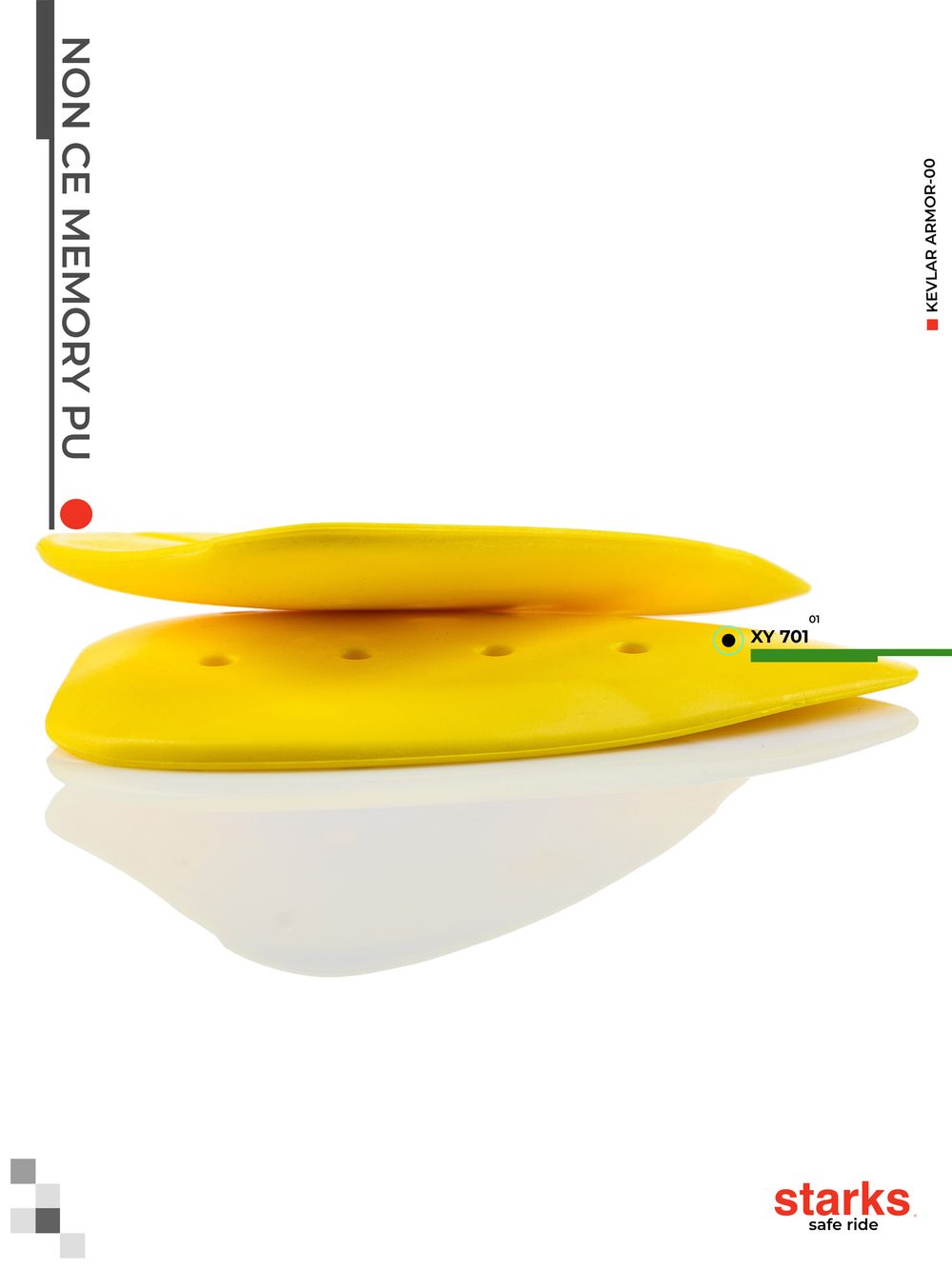 XY 701 Защитная вставка NON CE MEMORY PU / Желтый