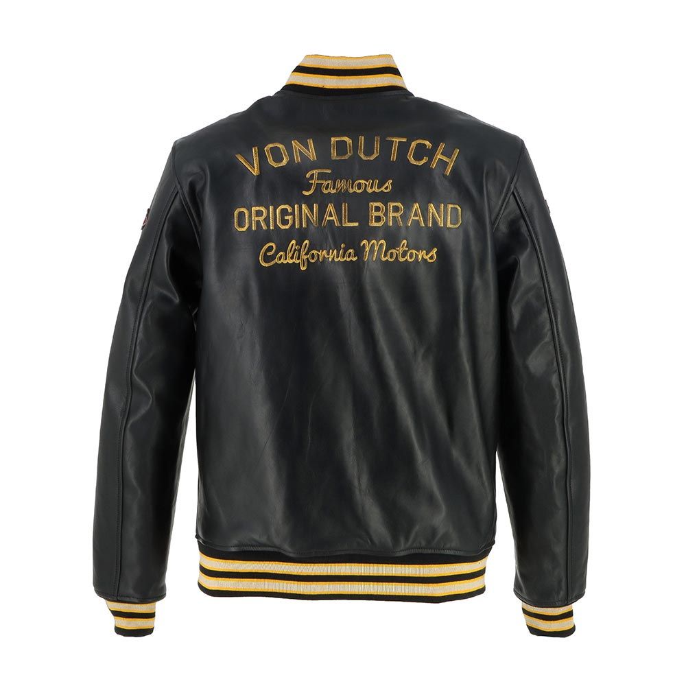 Von Dutch - Collegian Cuir Rag Jacket / Черно-желтый