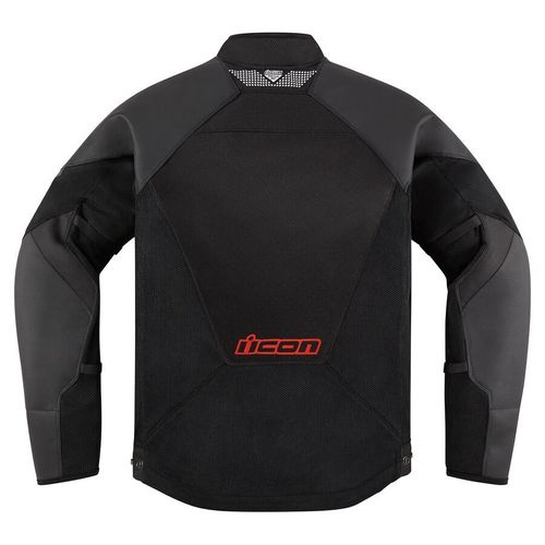 Mesh AF Leather Jacket / Черно-красный