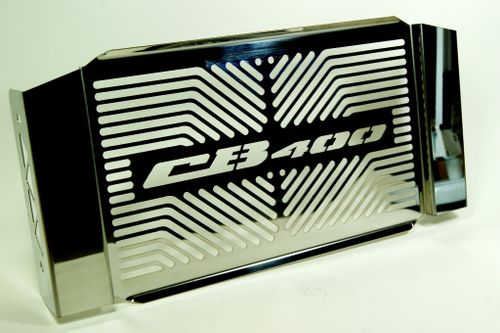 Защита радиатора для мотоцикла Honda CB400 с логотипом, из оцинкованной стали