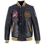 Von Dutch - Collegian Cuir Rag Jacket / Черно-желтый