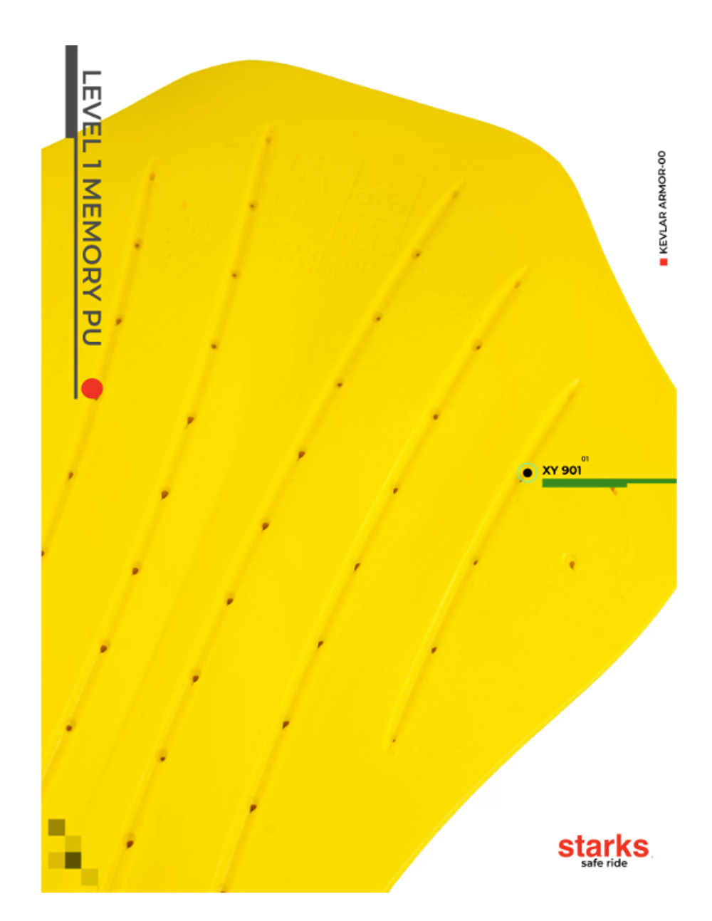 Защитная вставка спина Level 1 Memory PU / Желтый