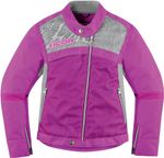 Мотокуртка - ICON HELLA 2 (женская, текстиль, фиолетовая)