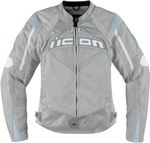 Мотокуртка - ICON CONTRA SILVER (женская, текстиль)