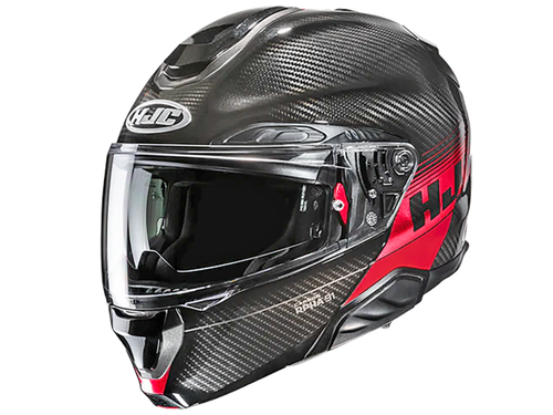 Купить Мотошлем Модуляр HJC RPHA91 Carbon Elig MC1 / Черно-красный