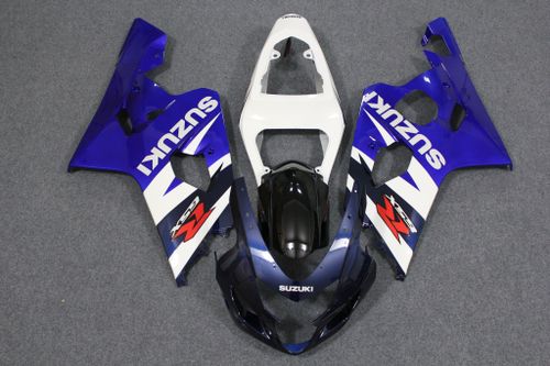 Комплект пластика для мотоцикла Suzuki GSX-R600/750 04-05 Сине-Белый(белый хвост)