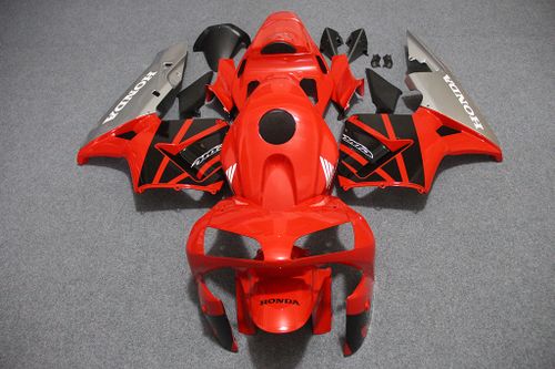 Комплект пластика для мотоцикла Honda CBR 600 RR 03-04 Красно-Черный Серый плуг