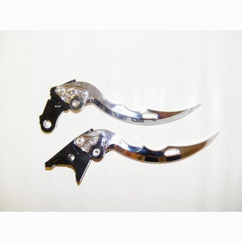 Короткие рычаги тормоза/сцепления в форме ножей для мотоциклов Moto Guzzi Серебрянный