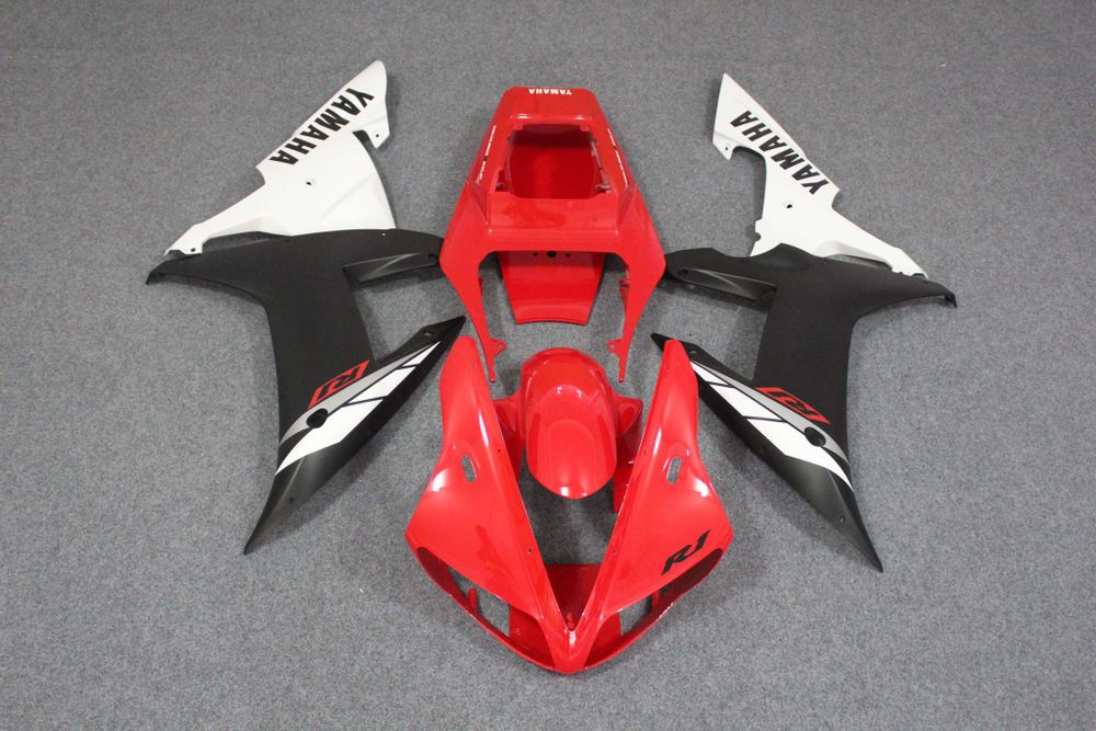 Комплект пластика для мотоцикла Yamaha YZF-R1 02-03 Красно-Черно-Белый