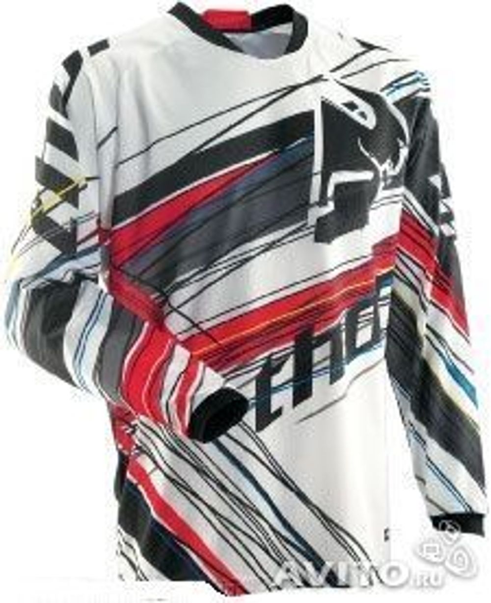 Джерси - THOR S4 PHASE VENT (красно-белая)