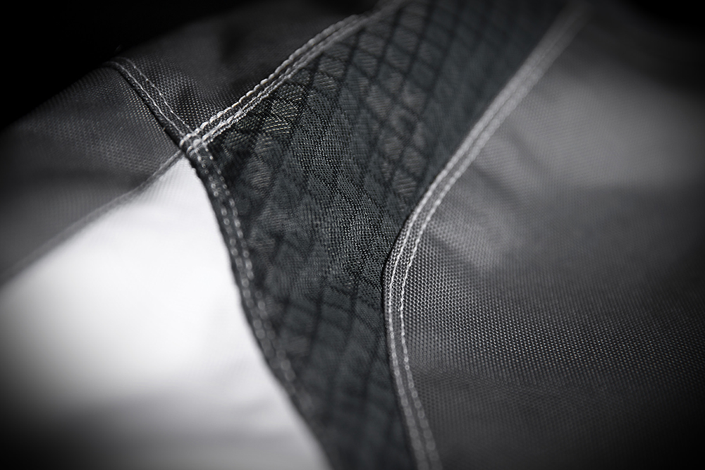 Мотокуртка - ICON OVERLORD (текстиль, серо-желтая)