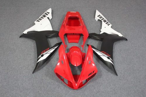 Комплект пластика для мотоцикла Yamaha YZF-R1 02-03 Красно-Черно-Белый