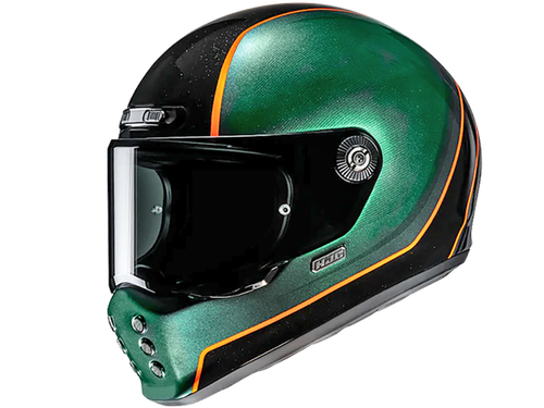 Купить Мотошлем Интеграл HJC V10 Hodu MC47 / Черно-зеленый