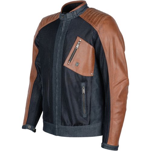 Blouson Colt Air Toile Denim-Mesh Cuir / Сине-коричневый