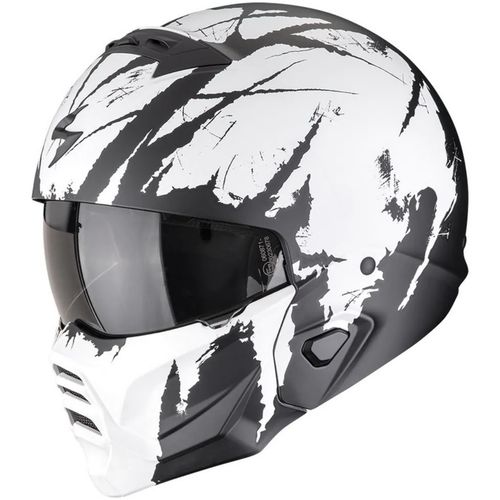 Купить Мотошлем Трансформер Scorpion EXO EXO-Combat II Marauder / Матовый / Черно-белый