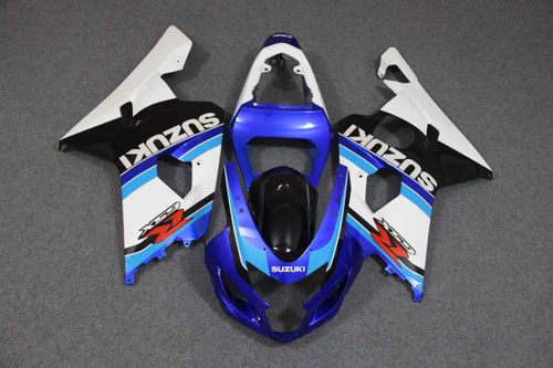 Комплект пластика для мотоцикла Suzuki GSX-R600/750 04-05 Сине-Бело-Черный