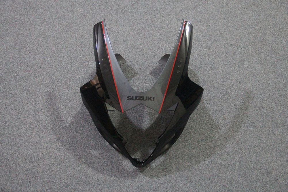 Комплект пластика для мотоцикла Suzuki GSX-R1000 05-06 Черно-Серый с красными линиями