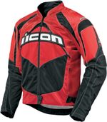 Мотокуртка - ICON CONTRA (текстиль, красная)
