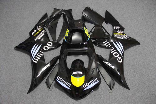 Комплект пластика для мотоцикла Yamaha YZF-R1 02-03 Чёрный Go!!!