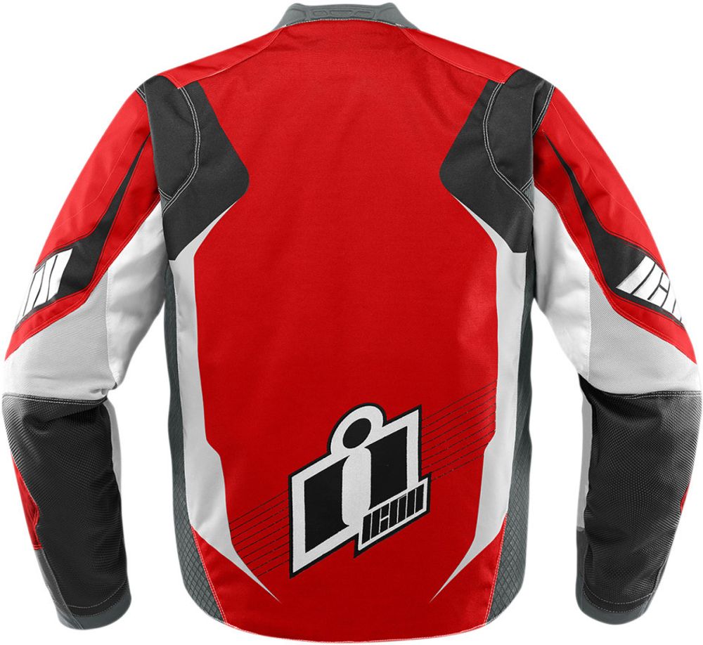 Мотокуртка - ICON OVERLORD (текстиль, красная)