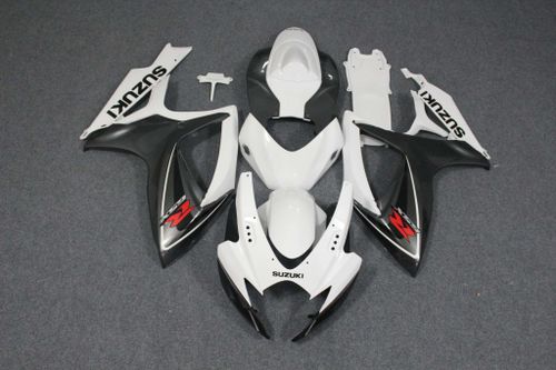 Комплект пластика для мотоцикла Suzuki GSX-R600/750 06-07 Бело-Серебрянный