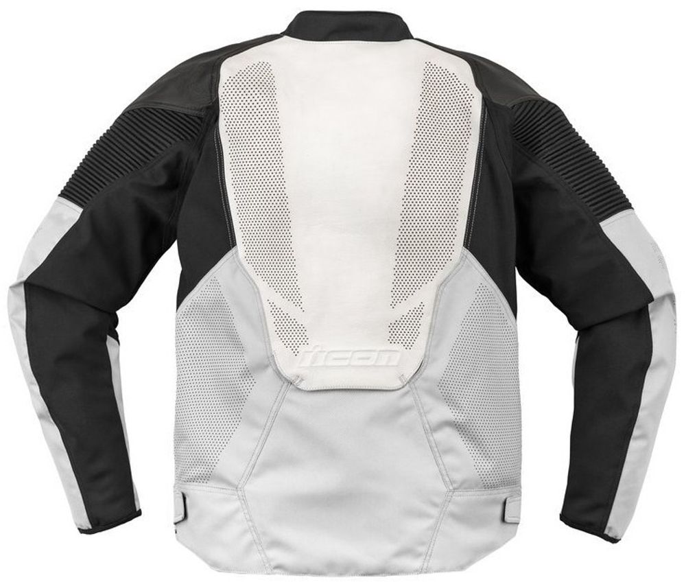 Overlord 3 Leather Jacket / Бело-черный