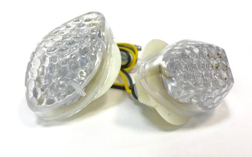 Поворотники капельки встраиваемые в пластик для мотоциклов Honda Прозрачный