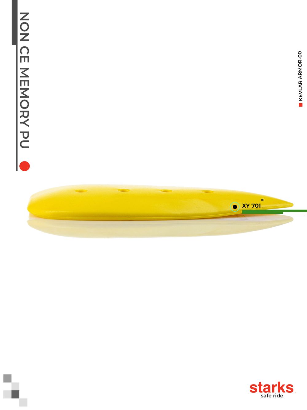 XY 701 Защитная вставка NON CE MEMORY PU / Желтый