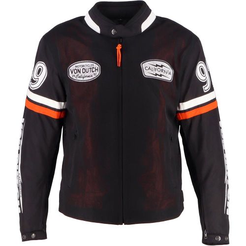 Von Dutch - California Men Air Mesh Jacket / Черно-оранжевый