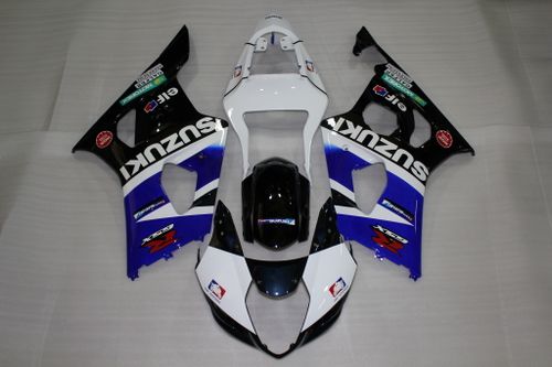 Комплект пластика для мотоцикла Suzuki GSX-R1000 03-04 Сине-Бело-Чёрный