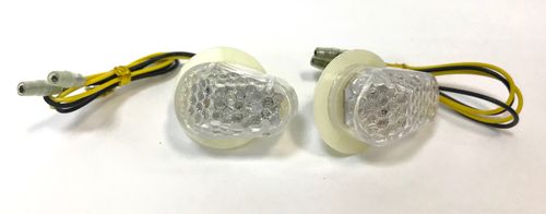 Поворотники капельки встраиваемые в пластик для мотоциклов Yamaha Прозрачный