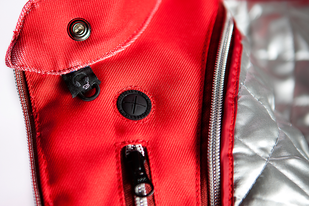 Мотокуртка - ICON HELLA 2 (женская, текстиль, красная)