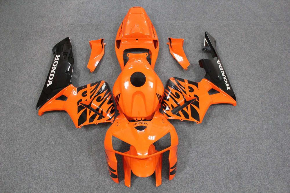 Комплект пластика для мотоцикла Honda CBR 600 RR 05-06 Оранжево-Черный Заводской